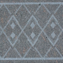 Texture Pompei realizzazione con geometrie molto raffinate eseguita su superficie spazzolata