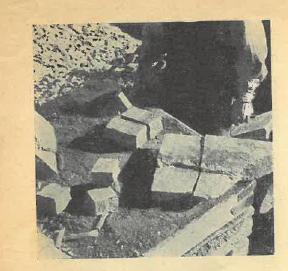 Manuelle Bearbeitung von Porphyr Kleinpflaster (1955)