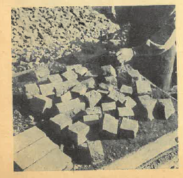 Manual processing of porphyry cubes